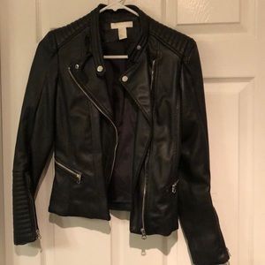 Leather moto jacket